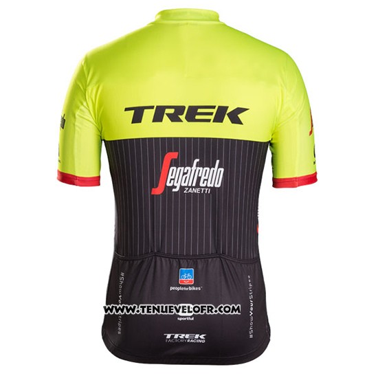 2017 Maillot Ciclismo Trek Segafredo Vert et Noir Manches Courtes et Cuissard